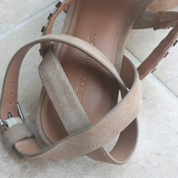 Rebecca Minkoff Leather Suade Sandals - Picture 6 of 8